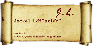 Jeckel László névjegykártya
