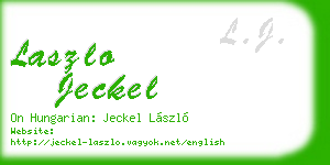 laszlo jeckel business card